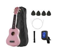 Ukulele Piccola Chitarra Per Strumento Riproducibile Per Ukulele Con Nucleo Di Fiori Pesco Da 21 Pollici Accessori Completi(21-inch green)