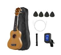 Ukulele Piccola Chitarra Per Strumento Riproducibile Per Ukulele Con Nucleo Di Fiori Pesco Da 21 Pollici Accessori Completi(21-inch blue)