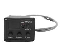 Ukulele Pickup EQ Tuner con Display a LED a Colori, di Equalizzatore a 3 Segmenti Elettrici per Amanti degli Ukulele, Striscia di Raccolta in Ceramica Sensibile Alla Pressione