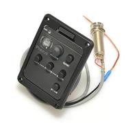 Ukulele Pickup Equalizzatore A 4 Bande con Microfono Dual Mode Preamplificatore EQ Sintonizzatore Pickup per Chitarra Beat Board con Soft Piezo(Size:2 Band)