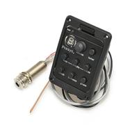 Ukulele Pickup Equalizzatore A 4 Bande con Microfono Dual Mode Preamplificatore EQ Sintonizzatore Pickup per Chitarra Beat Board con Soft Piezo(Size:3 No Mic)