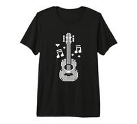 Ukulele Pixel Art Lezioni di Musica Maglietta Premium