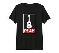 Ukulele Play - Bianco Rosso Design per Uke Player Maglietta Premium