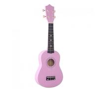 Ukulele professionale Chitarra a quattro corde Hawaii Ukulele Treble da 21 pollici a 12 tasti con corda e plettro(Pink)