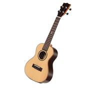 Ukulele Professionale Chitarra Ukulele Elettrica Da Concerto Da 23 Pollici, Top In Abete Massiccio, Tastiera In Palissandro, 18 Tasti