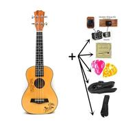 Ukulele Professionale Concert 23 Top In Abete Chitarra Hawaiana A 4 Corde Ukulele Elettrico Farfalla Con Motivo Floreale(Electric Uku and all)