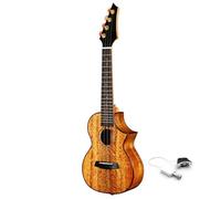 Ukulele professionale Concert/Tenor Ukulele Solid Mango Wood High Gloss Finish With Gig Bag Strap Electric Ukulele(B,23inch)