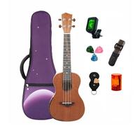 Ukulele Professionale Concerto Saxophone Tenore 23" 26" Sapele Ukulele Aquila Corde Pacchetto opzionale Accordatore(3/4,26 inches)