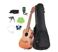 Ukulele Professionale Kit Ukulele Acustico Da 21/23 Pollici Ukulele In Compensato Di Mogano Con Borsa Corde Di Ricambio Accordatore Capotasto (Color : 23 Inch)