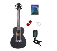 Ukulele professionale Piccola Chitarra A Quattro Corde Con Ukulele In Legno Da 23 Pollici Con Accordatore Per Principianti(Black)