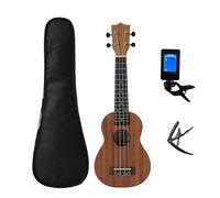 Ukulele Professionale Set Completo Di Mini Chitarra Soprano Ukulele In Mogano 4 Corde(21B Full set)