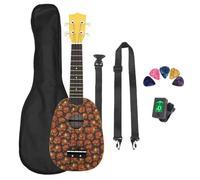 Ukulele Professionale Strumento A Corde Per Chitarra Ukulele A 4 Corde In Legno Sapele Da 21 Pollici Con Capotasto Sintonizzatore A Corde