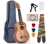 Ukulele Professionale Ukelele Da 21 Pollici In Mogano Per Principianti Con Plettri Per Capotasto Con Tracolla Per Sintonizzatore