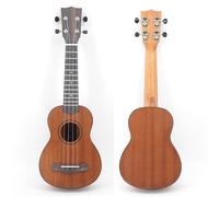 Ukulele professionale Ukulele Con Pomello Chiuso E Rilegatura Bianca Per Mini Chitarra Sapele Da 23 Pollici