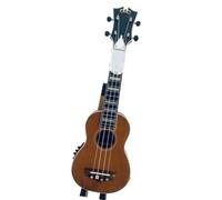 Ukulele professionale Ukulele Da 21' Con Top In Mogano Massiccio Con Pickup, Fascia Preamplificatore In Mogano E Accordatore Con Tastiera Laterale In Palissandro.