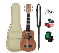 Ukulele Professionale Ukulele Da 21 Pollici A 4 Corde Per Chitarra In Legno Sapele Con Corde Per Sintonizzatore E Plettri Per Capotasto E Ukulele