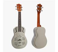 Ukulele Risonante Con Corpo In Rame Cromato Da Concerto Da 24 Pollici Con Foro A F