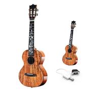 Ukulele Scatola Elettrica Tipo 3A Ukulele Interamente Impiallacciato in Legno di Acacia Strumento Professionale A Quattro Corde per Principianti(Size:26 inch)