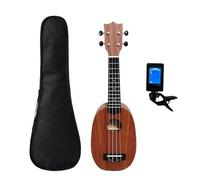 ukulele Set Completo Di Mini Chitarra Soprano Ukulele In Mogano 4 Corde(Color:Pineapple bag tuner)