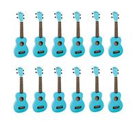Ukulele soprano 12 pack in azzurro con borse nere