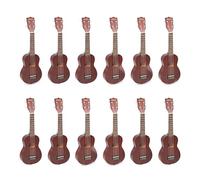Ukulele soprano 12 pack in naturale con borse nere