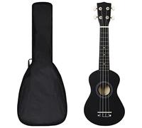 Ukulele soprano con custodia, per bambini, 53,3 cm, colore: nero