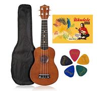 Ukulele Soprano ffalstaff ® color Caffè con Borsa, Plettri e metodo rapido "L'Ukulele ORA"