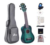 Ukulele Soprano Principianti Bambini Adulti 21 Pollici; Unico Blu-Verde Ukulele
