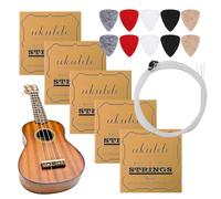 Ukulele Strings - Five Set Repair Kit, Nylon Replacement Bundle, Clear Tone Music Hardware, Professional Performance Wire, Instrument Tuning Accessory, Durable White Pack For Beginners Concert Studio
