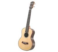 Ukulele Strumento Musicale Chitarra Piccola A 4 Corde Da 26 Pollici, 19 Tasti, Parte Superiore Impiallacciata In Abete Rosso, Fondo E Fasce In Palissandro, Ukulele