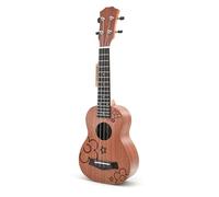 Ukulele Strumento Musicale Portatile Per Chitarra A Quattro Corde Ukulele Sapele Flower Da 21 Pollici
