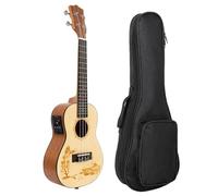 Ukulele Strumento Musicale Ukulele Da Concerto Elettrico Acustico Da 23 Pollici A 18 Tasti Con Top In Abete Massiccio E Suono Brillante