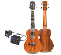 Ukulele Ukulele 23 Pollici Tutto Solido Concerto Acacia Opaca Mini Chitarra Acustica Elettrica Chitarra Ukulele A 4 Corde(B)