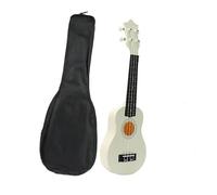 ukulele Ukulele Da 21 Pollici Con Tracolla Per Sintonizzatore In Plastica Con Cinturino Completo Per Strumento Professionale(White)