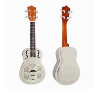 Ukulele Ukulele da concerto in ottone lucido da 24 pollici con foro F con custodia rigida per uso prestazionale