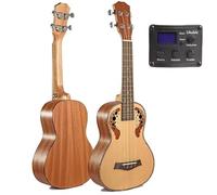Ukulele Ukulele In Abete Rosso 23 26 Pollici Mini Chitarra Hawaiana Concerto Elettrico Acustico Tenore 4 Corde Ukulele(B,23inch)