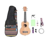 Ukulele Zebra da 21 Pollici Ukulele Hawaiano Set Piccola Chitarra con Borsa per Chitarra Corde di Ricambio Kazoo Pizzicato Clip Plettro Panni per Pulizia