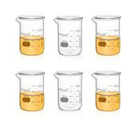 ULAB Becher in vetro borosilicato 3.3 Vol.250 ml, doppia scala, durata superiore e resistenza chimica, con graduazioni, UBG1055
