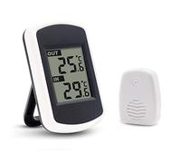 Ulable Termometro digitale LCD senza fili per misurazione della temperatura esterna interna Tester meteo ambientale
