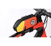 ULAC Borsa Telaio Bici Accessori Borsa Bici Telaio Impermeabile 0,9L Portaoggetti Complementi Bici Borsa Telaio MTB Fissaggio Tubo Superiore 18x9x5,5 cm per Attrezzi Ciclismo e Telefono