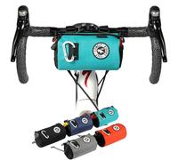 ULAC COURSIER Sprint Neo Porter - Borsa da trasporto per manubrio da 1,5 l, con occhiello frontale per luci e occhiali da sole e tracolla per un facile trasporto (verde acqua e arancione)