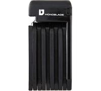 ULAC Monoblade lucchetto pieghevole in acciaio temprato 5 mm, cilindro push-to-lock, supporto incluso, lunghezza 70 cm - Nero