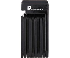 ULAC Monoblade lucchetto pieghevole in acciaio temprato 5 mm, cilindro push-to-lock, supporto incluso, lunghezza 70 cm - Nero