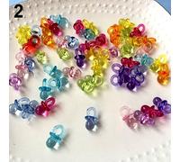 ulafbwur 50 pz/set ciucci ornamento resistente all'usura antiruggine ciucci bomboniere carino multicolore