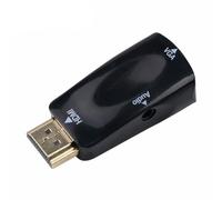 ulafbwur ABS HDMI-Compatible a VGA adattatore maschio a femmina alta chiarezza 1080P Audio Cable Converter per PC Laptop