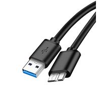 ulafbwur Cavo USB per disco rigido, stabile, Plug Play, in PVC, da USB 3.0 a Micro B, per Samsung Note, cavo dati linea dati, 20 cm