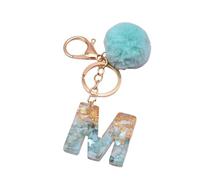 ulafbwur Portachiavi chic con ciondolo a forma di lettera con paillettes, pratico, M, Small