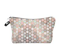 ulafbwur Sacchetto di trucco di trucco di stile dell'annata di stampa dell'organizzatore impermeabile di grande capacità per il lavoro Make Up Bag per i viaggi, 2