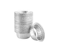 Ulalaza 30 pezzi rotondi 18,5 x 4,5 cm vassoi usa e getta in foglio di alluminio contenitori per arrostire contenitori in carta stagnola per cuocere al forno e conservare alimenti congelati
