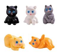 Ulalaza 30pcs Resin Mini Ornament Little Animals Slime Charms Mixed Set Handicrafts Accessories DIY Miniature Scene Layout Micro Home Decoration